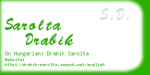 sarolta drabik business card